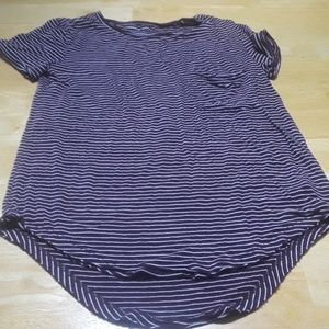 Host Pick- American Eagle Women XS Burgundy Stripe Top